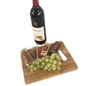 Charcuterie Cutting Square with Handle Serving Board Bamboo 10 x 8 x 0.5 inches